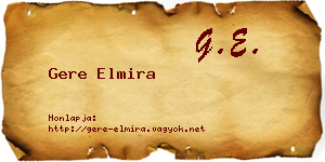 Gere Elmira névjegykártya